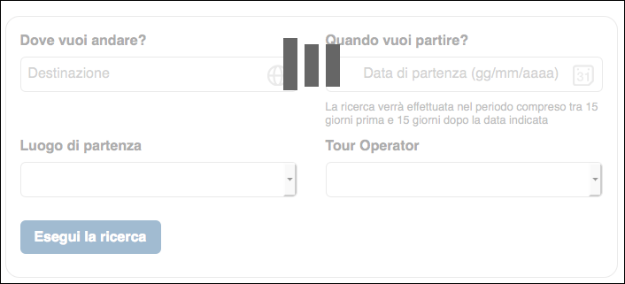 Screenshot di uno spinner del Cercaproposte